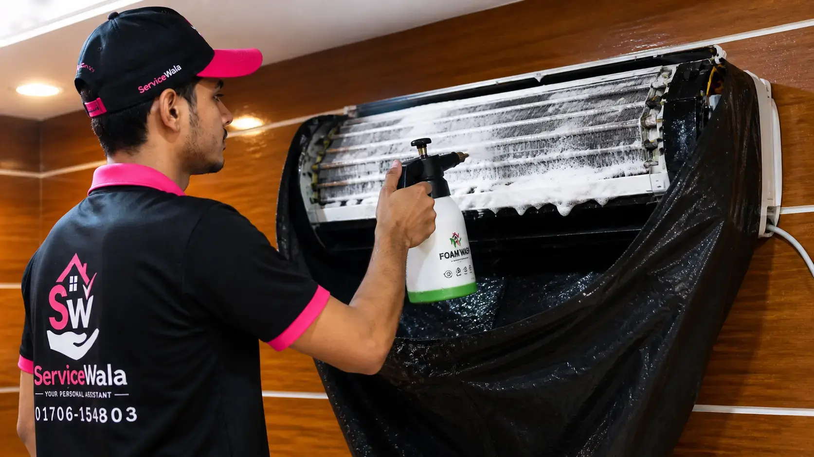 AC Foam Wash — Powerful Clean Without Water Mess