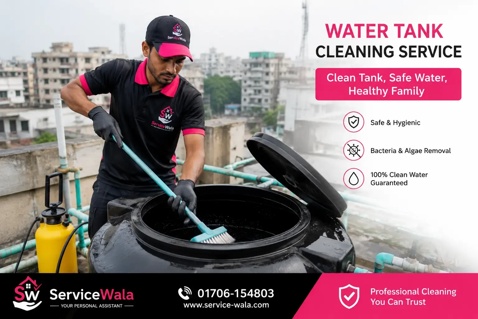 Water Tank Cleaning Service — Clean Tank, Safe Water, Healthy Family